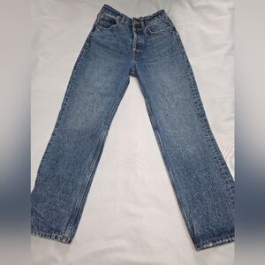 Zara Jeans- Button Closure with Distressed Hems & Pockets- Size 0